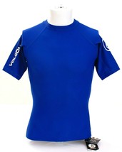 Volcom Blue Lido Short Sleeve Compression Rash Guard Swim Shirt Men&#39;s NWT - £35.58 GBP