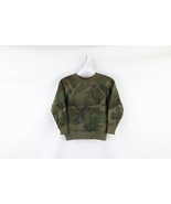 Vintage 60s Streetwear Boys Medium Faded Camouflage Crewneck Sweatshirt USA - £62.28 GBP