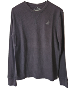 Aeropostale Unisex Top Shirt Size Small Black 100% Cotton L/S Waffle Kni... - $24.39 CAD