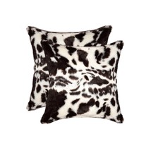 18&quot; X 18&quot; X 5&quot; Brownsville Chocolate And White Faux  Pillow 2 Pack - £57.11 GBP