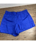 J.Crew Royal Blue Paisley 100% Cotton Pull-on Shorts Woman&#39;s Size 6 KG JD - $19.80