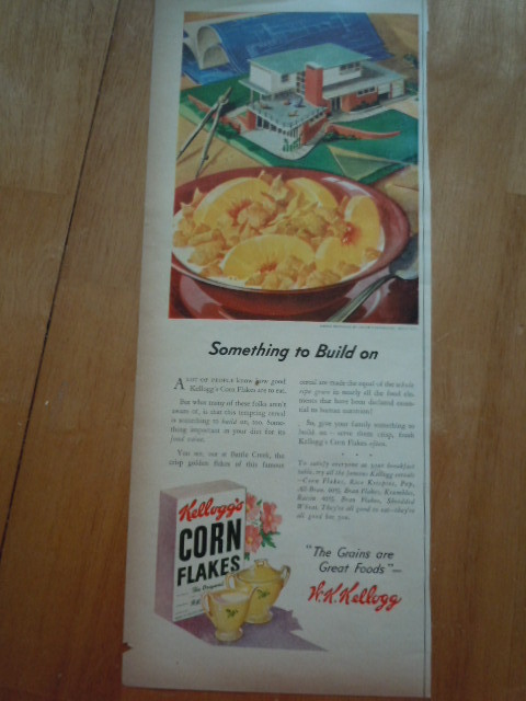 Primary image for Vintage Kellogg's Corn Flakes Cereal Print Magazine Advertisement 1945