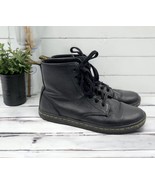 Dr. Martens Leyton Leather Casual Combat Boots Black AW004 Women&#39;s 6 Air... - $64.28 CAD