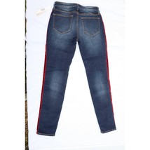 Aqua Womens Slim Skinny Jeans Blue Red Stretch Dark Wash Pockets Denim 2... - £6.26 GBP