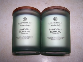 Chesapeake Bay Balance &amp; Harmony Water Lily &amp; Pear Candle- Lot of 2 - £23.50 GBP