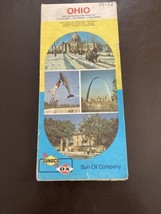 1971 1972 Ohio Map Sunoco DX Gas Stations Travel map - $5.00