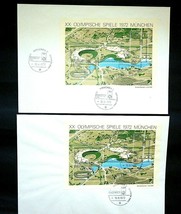 1972 9x Munich Olympics Games FDC Opening &amp; Closing Days Stamps German Post - £16.04 GBP