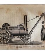 Locomotive Crane 1876 Worlds Fair Centennial Expo Victorian Engraving DW... - €68,18 EUR