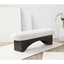 SAFAVIEH Couture Collection Carsen Ivory Boucle/Black Bench (Fully Assembled) - $1,516.99