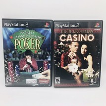 PS2 Lot World Championship Poker &amp; High Rollers Casino Complete PlayStation 2 - £6.82 GBP