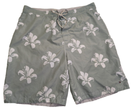 Tommy Hilfiger Mens Swimming Trunks Board Shorts Green Flower Floral Siz... - £14.73 GBP