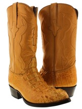 Mens Mango Genuine Alligator Skin Head Cut Cowboy Boots J Toe Size 7.5 - £293.19 GBP