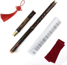 New Separable Brown Vertical Bamboo Flute Key G Traditional Chinese Musical - $30.99