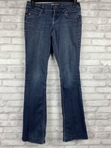 L.e.i Jrs Ashley Trouble Boot Cut Stretch Dark Denim Jeans SZ 3 Actual 26.5x30 - £19.17 GBP