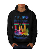 Gay Pride Love Barcelona Sweatshirt Hoody Spain City Men Hoodie - £16.77 GBP