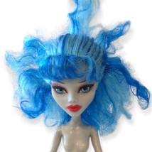 Monster High Dot Dead Gorgeous Ghoulia Yelps Doll Nude No Lower Arms Blue Hair - £14.93 GBP