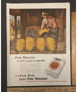 Vintage Print Ad Lucky Strike Cigarettes Man Grading Tobacco Barn 1940s ... - £13.02 GBP