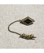 Vintage WWII Sweetheart Pin USN Chained With Wings Air Corp - $35.79 CAD