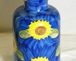 Yellow Sunflower Cobalt Blue Vase - £17.50 GBP