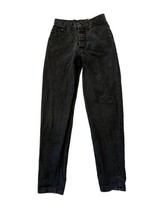 Vintage LAWMAN Womens Jeans Black Mom Jean Tapered Western Button Fly Ri... - £33.98 GBP