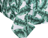 Summer Banana Leaf Patio Umbrella Indoor Outdoor Fabric Tablecloth 60&quot; x... - $29.02