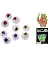 Glow Fingers - One Set of 10 Fingers Bundle with 36 Random Plastic Eyeballs - $15.83