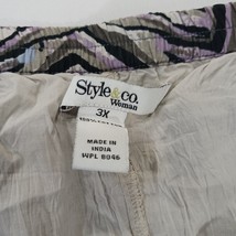 Style & Co. Women's Blue/Gray Cotton Pleated Pull On Casual Skirt Size 3X image 3