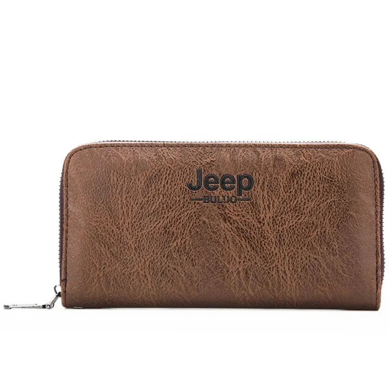 JEEP BULUO Long Wallets Brand Leather Purse Handbag New Men Smart Wallet... - $71.26