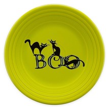 FIESTA Fiestaware Porcelain Halloween Trio Boo Cats Lemongrass Luncheon Plate - £23.21 GBP