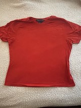 Preston &amp; York Womens Large Red Short Sleeve Knit T-Shirt Top - $9.00