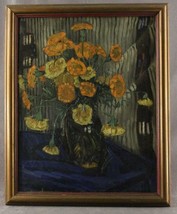 Original Signed Art Oil on Board Painting Hendrik Glintenkamp French Marigolds - £2,397.40 GBP
