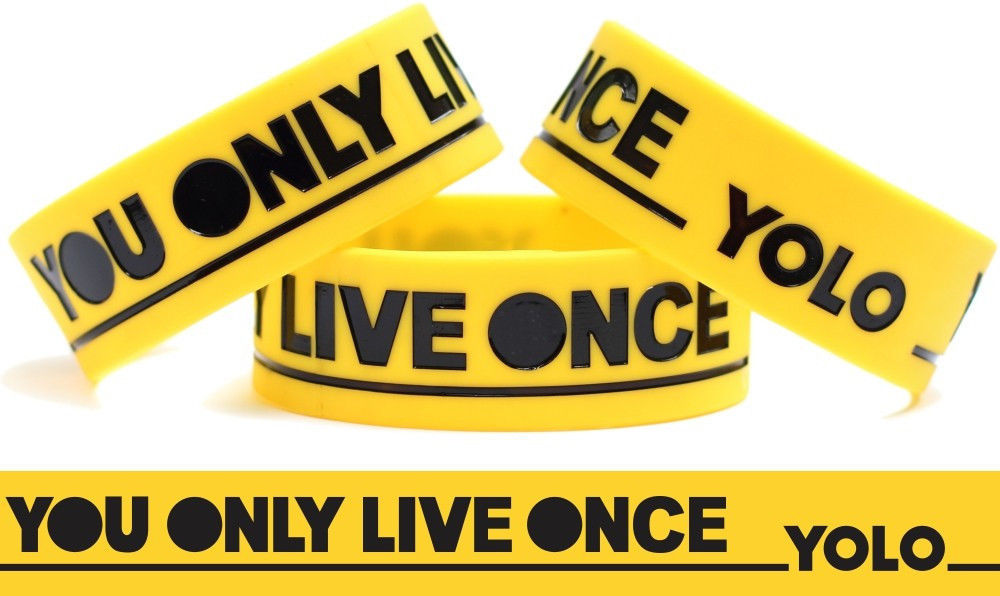 Y.O.L.O. Wristband Yellow You Only Live Once Bracelet The Strokes Inspir... - $9.88