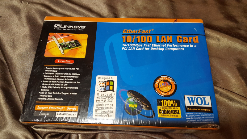 Linksys Etherfast LAN Card PCI - New Sealed - $10.00