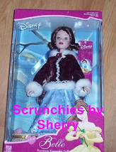 Disney Princess Belle Porcelain Doll Brass Key Holiday Christmas Retired... - $99.95