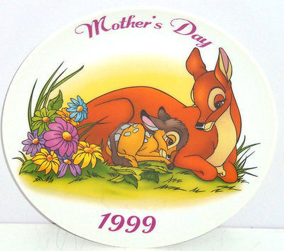 Bambi Plate Mothers Day Near Dear Deer Collector Grolier Disney 1999 - $49.95