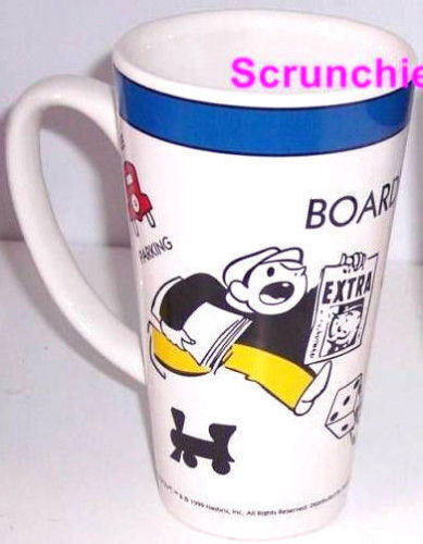 Mr Monopoly Coffee Mug Boardwalk Collector Tall Coffee Cup Game 1999 Vintage - $14.95