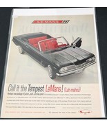 1962 PONTIAC Tempest LeMans Convertible Black Car Vintage Print Ad Art P... - £4.43 GBP