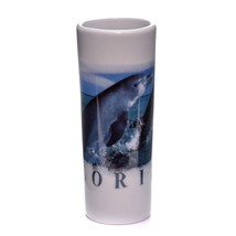 Florida Dolphins White Ceramic Shot Glass Florida Souvenir - $133.03 MXN