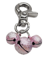 Lobster Claw Bell Charm Light Pink Dog Collar Charm Dogs Puppies Bling S... - £9.92 GBP