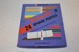 VTG Weber Costello 24 ct Alphacolor Square Pastels with Reusable Tray in... - $14.84