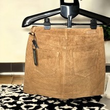 New BLANK NYC 27 Brown Pecan Suede Leather Mini Skirt Women - $50.18 CAD