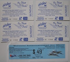 AIR SHOW 5 TICKET STUBS 1998 AIRSHOW &#39;98 PENNSYLVANIA U.S. NAVY BLUE ANG... - $8.50
