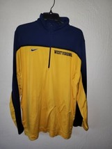 Nike WVU West Virginia Mountaineers Sweatshirt Men L Elite Dri-Fit 1/4 Zip   - £21.66 GBP