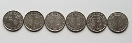 Alemania Lote de Cinco 50 Pfennig de 1929 A-J Reichpfennig Rara Moneda Set - £66.95 GBP