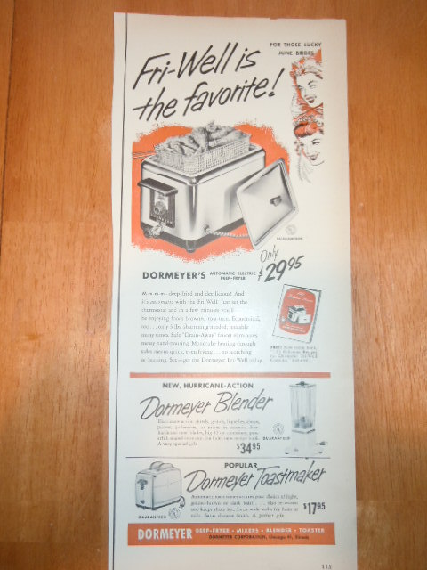  Vintage Dormeyer Toaster Magazine Advertisement 1945 - $3.99