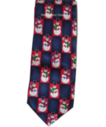 HALLMARK Mens SILK Tie Necktie Christmas Snowman Blue Red White Winter S... - £7.10 GBP