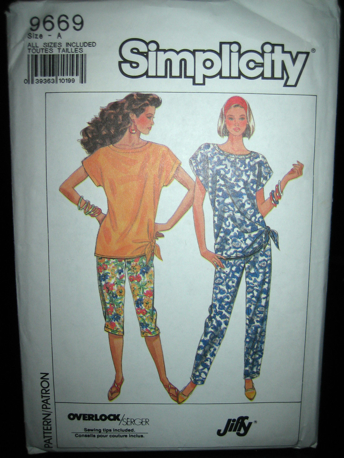 Vintage Simplicity #9669 Misses Pants in 2 Lengths & Top Pattern - Sizes Pt-M - $8.50