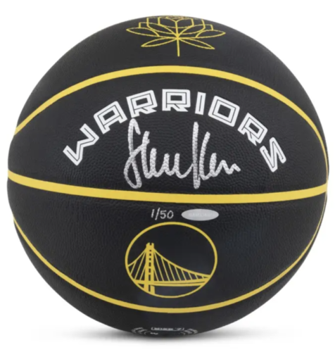 Primary image for Steve Kerr Autographed Warriors 2022 City Edition Basketball UDA LE 50