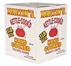 Martin&#39;s Kettle Cook&#39;d Original Potato Chips- 3 lb. Value Size Box - £27.41 GBP