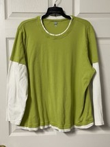 St Johns Bay Womens 3XL Lime Green Top Womens Long Sleeve - £6.00 GBP